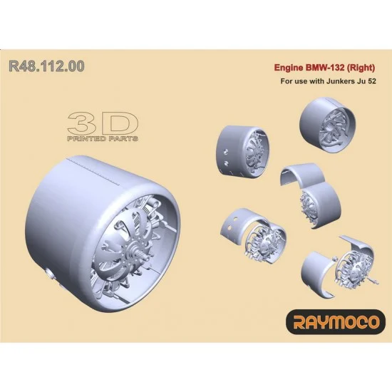 RAYMOCO R48.112.00 1/48 Junkers Ju 52 Engine BMW-132 (Right)