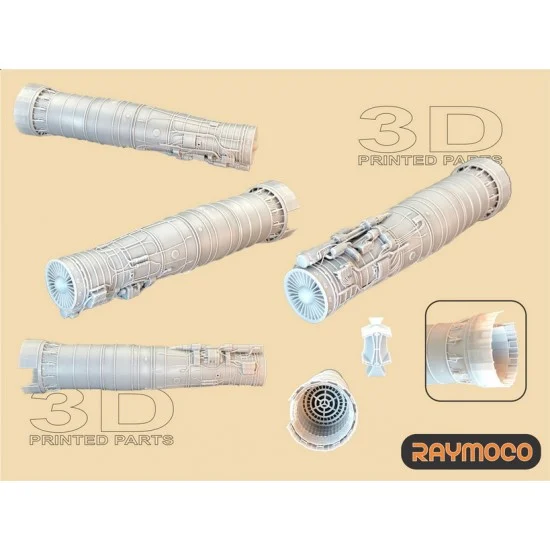 RAYMOCO R48.128.00 1/48 Mikoyan-Gurevich MiG-25 Engine R-15B-300 for ICM kits