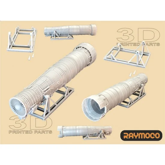 RAYMOCO R48.128.ST 1/48 Mikoyan-Gurevich MiG-25 Engine R-15B-300 with Stand for ICM kits