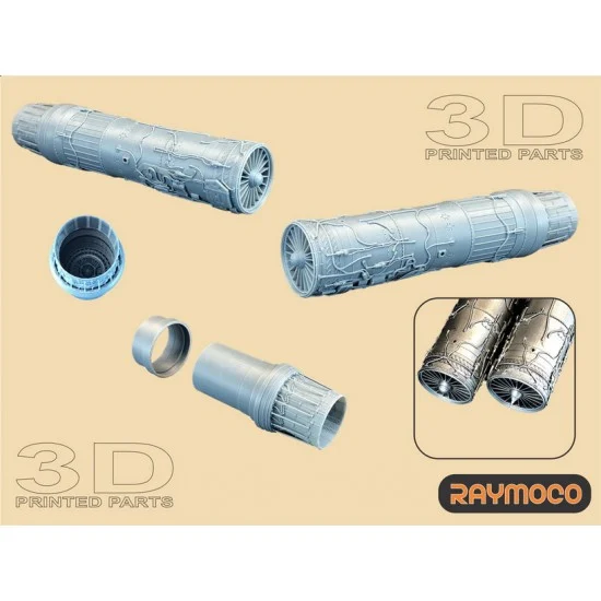 RAYMOCO R48.132.00 1/48 F-15 C/E Eagle Engine F100-PW-220/229 for Great Wall Hobby kits