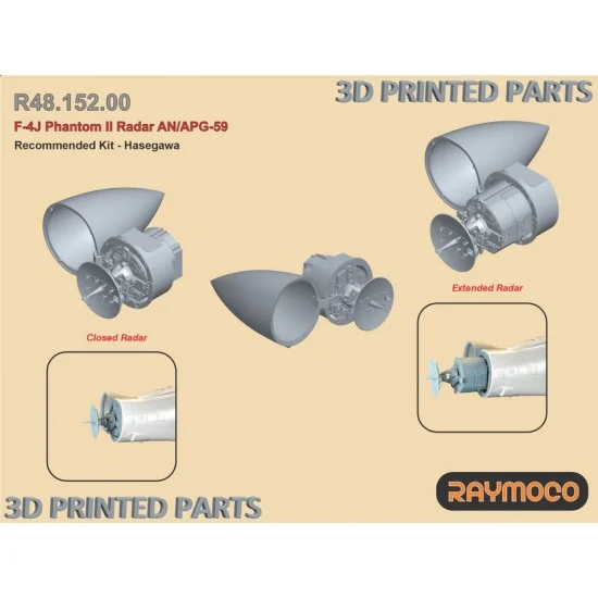 RAYMOCO R48.152.00 1/48 F-4J Phantom II Radar AN/APG-59 for Hasegawa kits