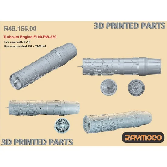 RAYMOCO R48.155.00 1/48 F-16 Turbo Jet Engine F100-PW-229 for Tamiya kit