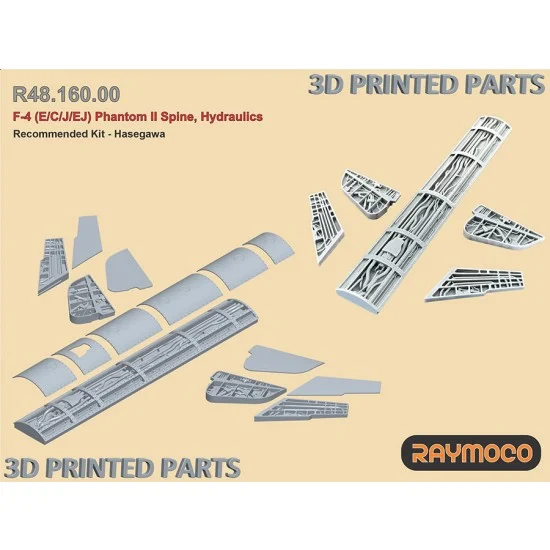 RAYMOCO R48.160.00 1/48 F-4 E/CJ/EJ Phantom II Spine, Hydraulics for Hasegawa kit