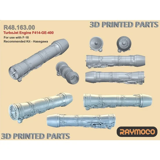 RAYMOCO R48.163.00 1/48 F-18 Turbo Jet Engine F414-GE-400 for Hasegawa kit