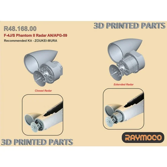 RAYMOCO R48.168.00 1/48 F-4J/S Phantom II Radar AN/APG-59 for ZOUKEI-MURA kit