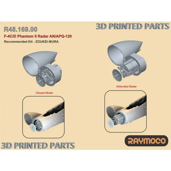 RAYMOCO R48.169.00 1/48 F-4EC/D Phantom II Radar AN/APQ-120 for ZOUKEI-MURA kit