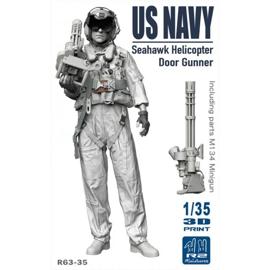 R2 Miniatures R63-35 1/35 USN Sea Hawk Helicopter Door Gunner