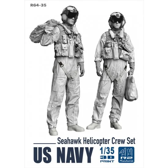 R2 Miniatures R64-35 1/35 US Navy Sea Hawk Helicopter Crew Set