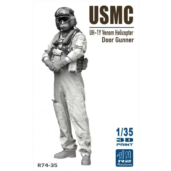 R2 Miniatures R73-35 1/35 USMC UH-1Y Venom Door Gunner Standing