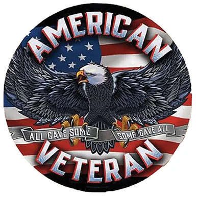 American Veteran Round Metal Sign MS444 - Ramson's Imports, Inc