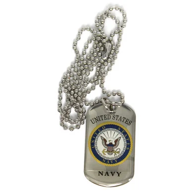 Navy Dog Tag Necklace CK2122 - Ramson's Imports, Inc