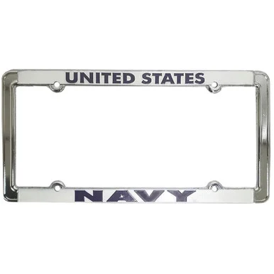 U.S. Navy Metal License Plate Frame MF1038NAV - Ramson's Imports, Inc