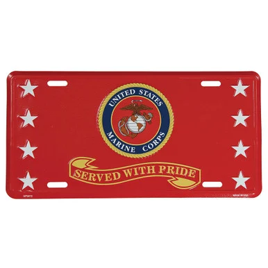 Marines Served with Pride License Plate MP9072 - Ramson's Imports, Inc