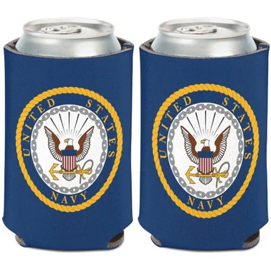 Navy Doublesided Can Cooler LS9318CNAV - Ramson's Imports, Inc