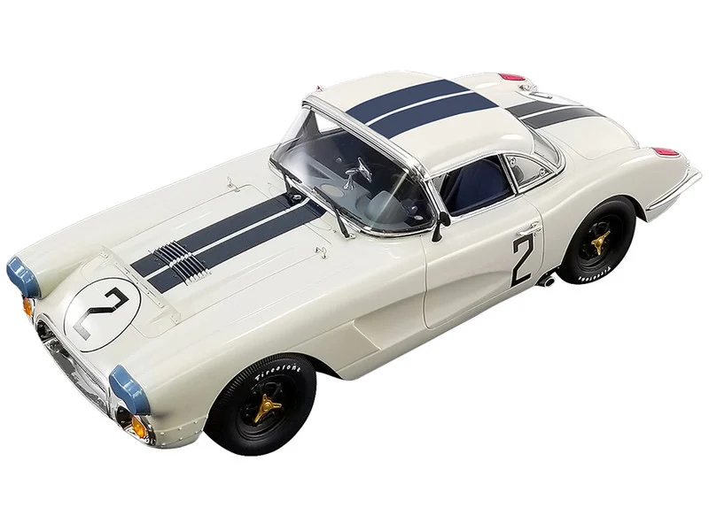 Chevrolet Corvette #2 Dick Thompson - Fred Windridge "B.S. Cunningham" 24 Hours of Le Mans (1960) 1/18 Model Car by Real Art Replicas