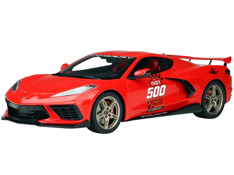 2020 Chevrolet Corvette Stingray C8 Torch Red Official Pace Car "104th Indianapolis 500" (2020) 1/18 Model Car by Real Art Replicas - Chevrolet Models