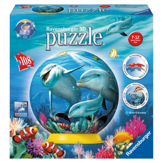 Ravensburger 12252-3 3D Puzzleball - Underwater Fantasy #108 Pieces