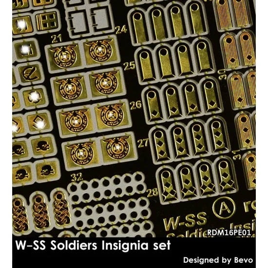 Rado Miniatures 16PE01 1/16 WSS Soldiers Insignia Set - Model Figures