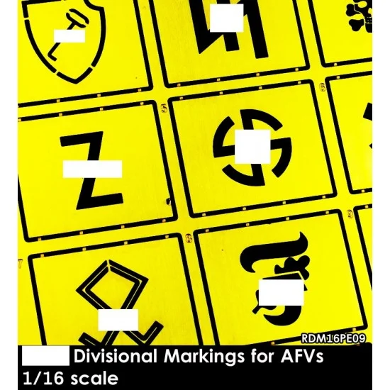 Rado Miniatures 16PE09 1/16 W-SS Divisional Markings for AFVs
