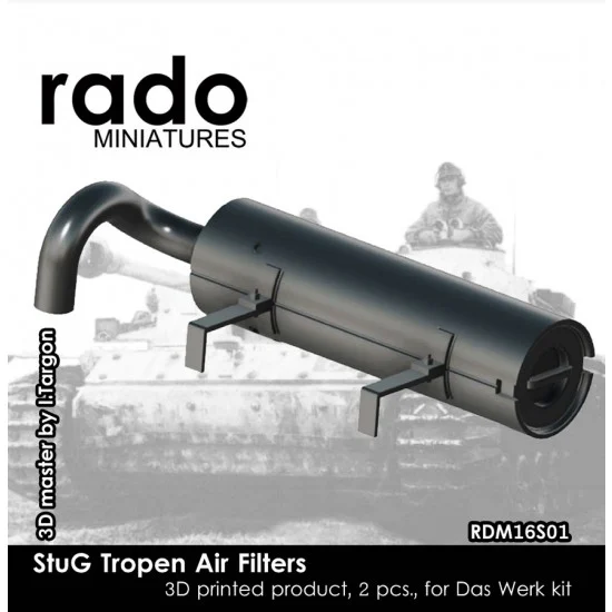 Rado Miniatures 16S01 1/16 StuG Tropen Air Filters for Das Werk kit - Military Vehicles & Tanks