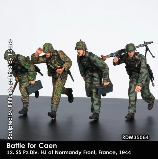 Rado Miniatures 35064 1/35 Battle for Caen, 12th SS HJ France 1944 (4 figures) [Normandy 80th Anni. Edition] - Model Figures