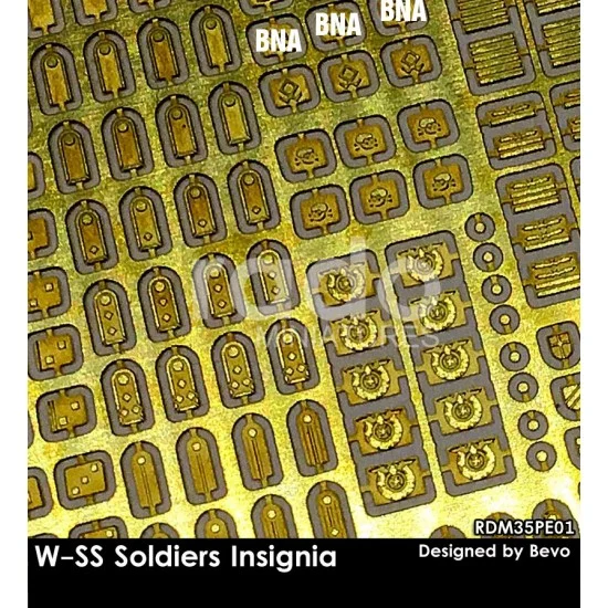 Rado Miniatures 35PE01 1/35 WWII German W-SS Soldiers Insignia (PE)
