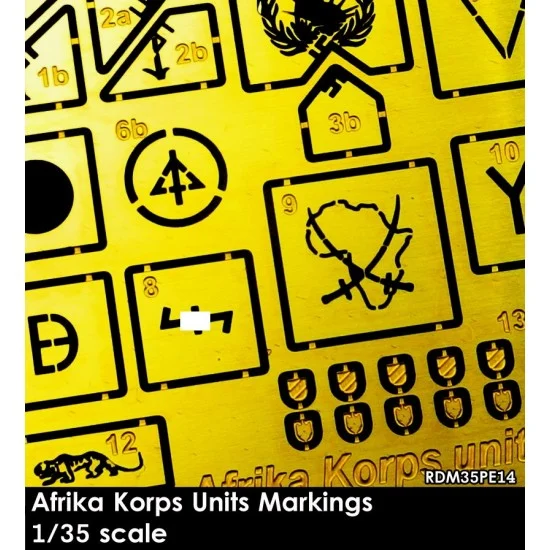 Rado Miniatures 35PE14 1/35 Afrika Korps Units Insignia (mix for AFVs and Figures) - Military Vehicles & Tanks