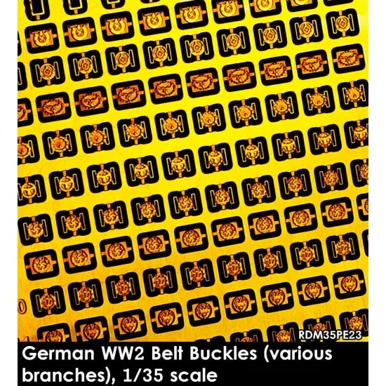 Rado Miniatures 35PE23 1/35 WWII German Belt Buckles (Heer/WSS, Polizei, RAD, SA, KM, LW) - Model Figures
