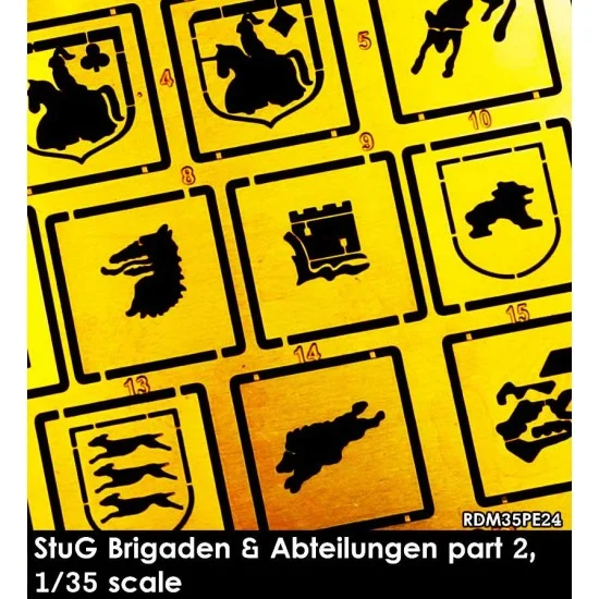 Rado Miniatures 35PE24 1/35 StuG Abteilungen & Brigaden set #2 (unit stencils) - Model Figures