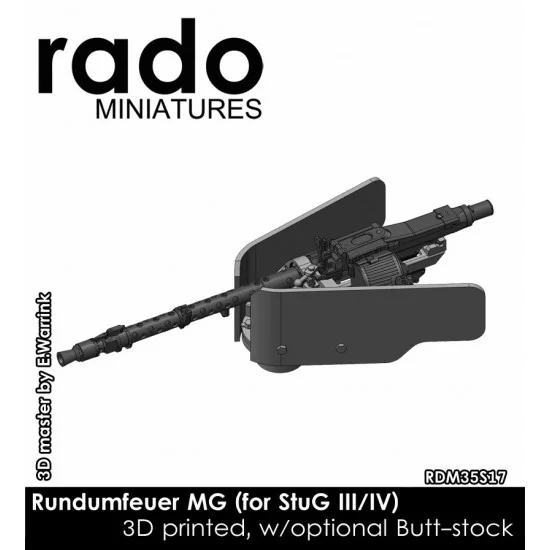 Rado Miniatures 35S17 1/35 Rundumfeuer Maschinengewehr for StuG III/IV (1x Full Mount w/MG) - Military Vehicles & Tanks
