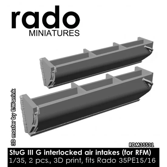 Rado Miniatures 35S31 1/35 StuG Interlocked Air Intakes for Rye Field Model - Military Vehicles & Tanks