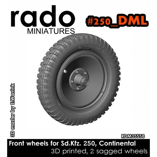 Rado Miniatures 35S58 1/35 Sd.kfz. 250 Wheels (Continental, DML) - Military Vehicles & Tanks