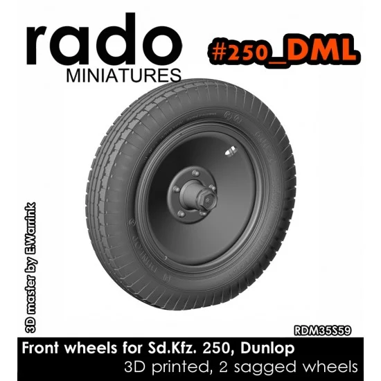 Rado Miniatures 35S59 1/35 Sd.kfz. 250 Wheels (Dunlop, DML) - Military Vehicles & Tanks