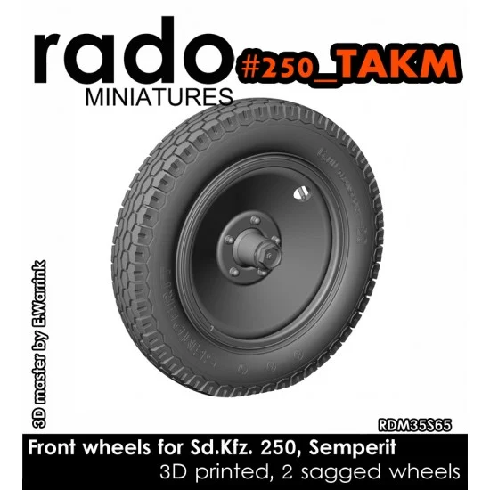Rado Miniatures 35S65 1/35 Sd.kfz. 250 Wheels (Semperit) for Takom kit - Military Vehicles & Tanks