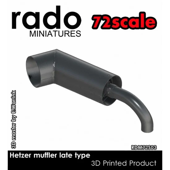 Rado Miniatures 72S03 1/72 Hetzer Muffler Late Type for Vespid kits - Military Vehicles & Tanks