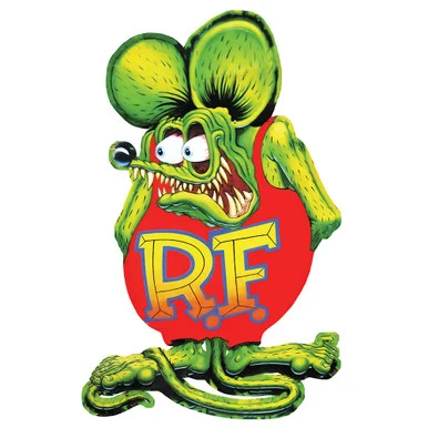 Rat Fink Cut Out Metal Sign RVG4960S - Reedyville Goods