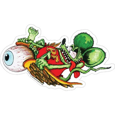 Rat Fink on Flying Eye Metal Sign RVG5346S - Reedyville Goods
