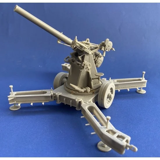 Resicast 351299 1/35 QF 3inch 20cwt AA Gun on Two Wheel Trailer - Military Vehicles & Tanks