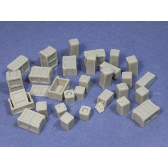 Resicast 352296 1/35 Compo Boxes (Composite Ration Packs)(x10) and Biscuit Tins (x18) - Scenics & Diorama