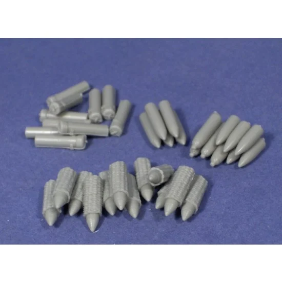 Resicast 352364 1/35 Ordnance BL 6inch 26cwt Howitzer Ammunition Set (27 Shells, 12 Charges) - Military Vehicles & Tanks