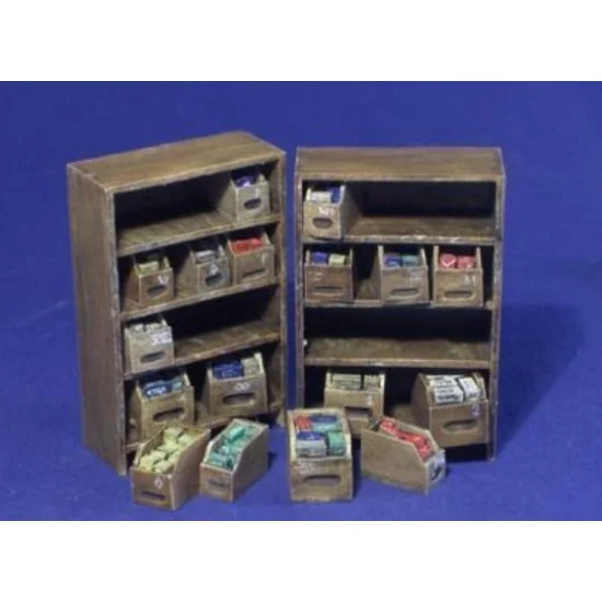 Resicast 352377 1/35 Shelves and Boxes - Scenics & Diorama
