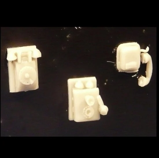 Resicast 352412 1/35 Various Wall Mounted Telephones - Scenics & Diorama