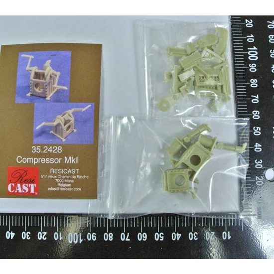 Resicast 352428 1/35 WWI Artillery Mk I Air Compressor (2pcs) - Scenics & Diorama