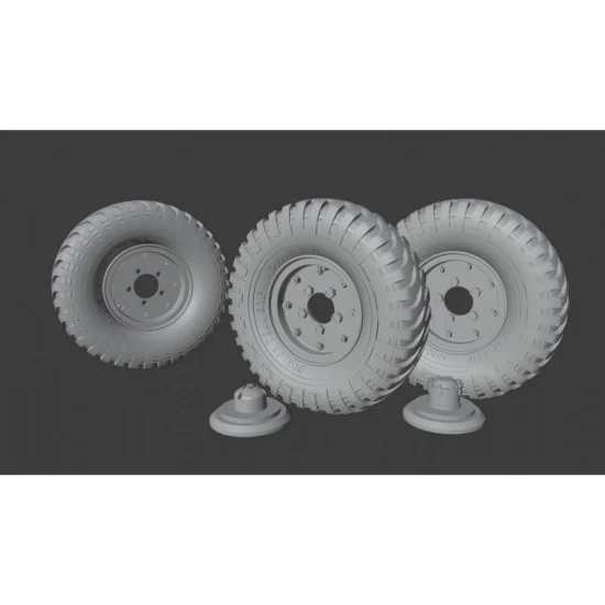 Resicast 352449 1/35 B167 Dunlop Wheels with Early Pattern Hubs - Military Vehicles & Tanks
