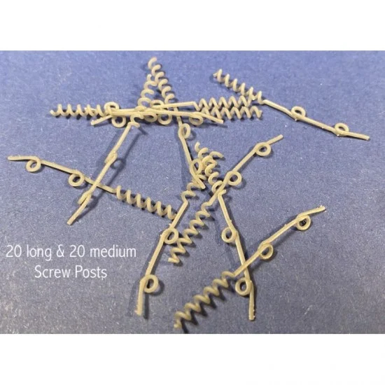 Resicast 352457 1/35 WWI Screw Posts for Wire Entanglements (2x 20) - Scenics & Diorama