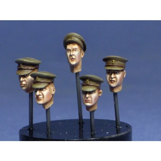 Resicast 355633 1/35 Heads with Peaked Caps (5 heads) - Model Figures
