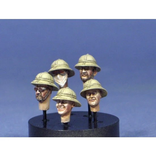 Resicast 355649 1/35 5 Heads with Wolseley Helmets - Model Figures