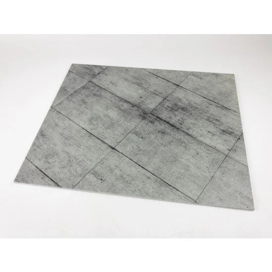 Red Fox Studio 48014 1/48 Concrete Base Rectangular Type 4 Diorama Base with 3D Effect (380x320mm) - Scenics & Diorama