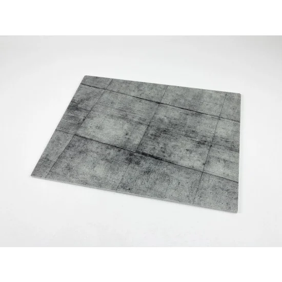 Red Fox Studio 48015 1/48 Concrete Base Square Type 3 Diorama Base with 3D Effect (300x230mm) - Scenics & Diorama