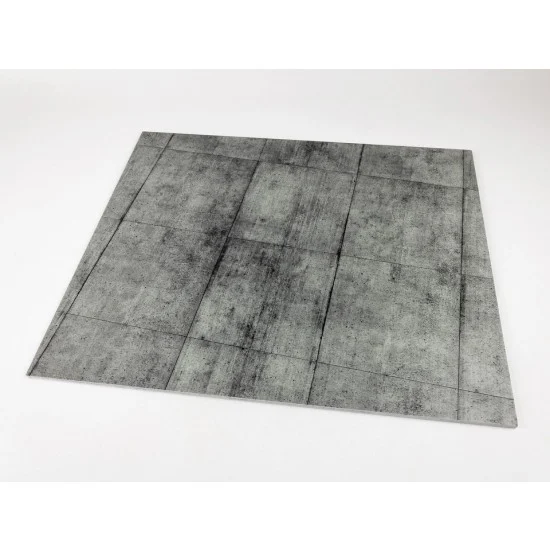 Red Fox Studio 48016 1/48 Concrete Base Square Type 4 Diorama Base with 3D Effect (380x320mm) - Scenics & Diorama